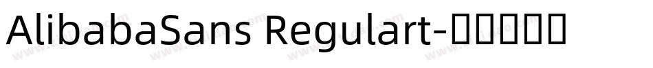AlibabaSans Regulart字体转换